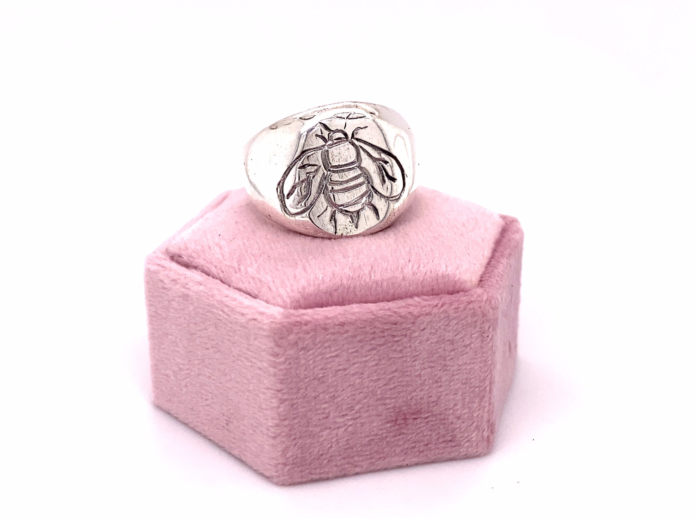 Silver Cast Bee Ring