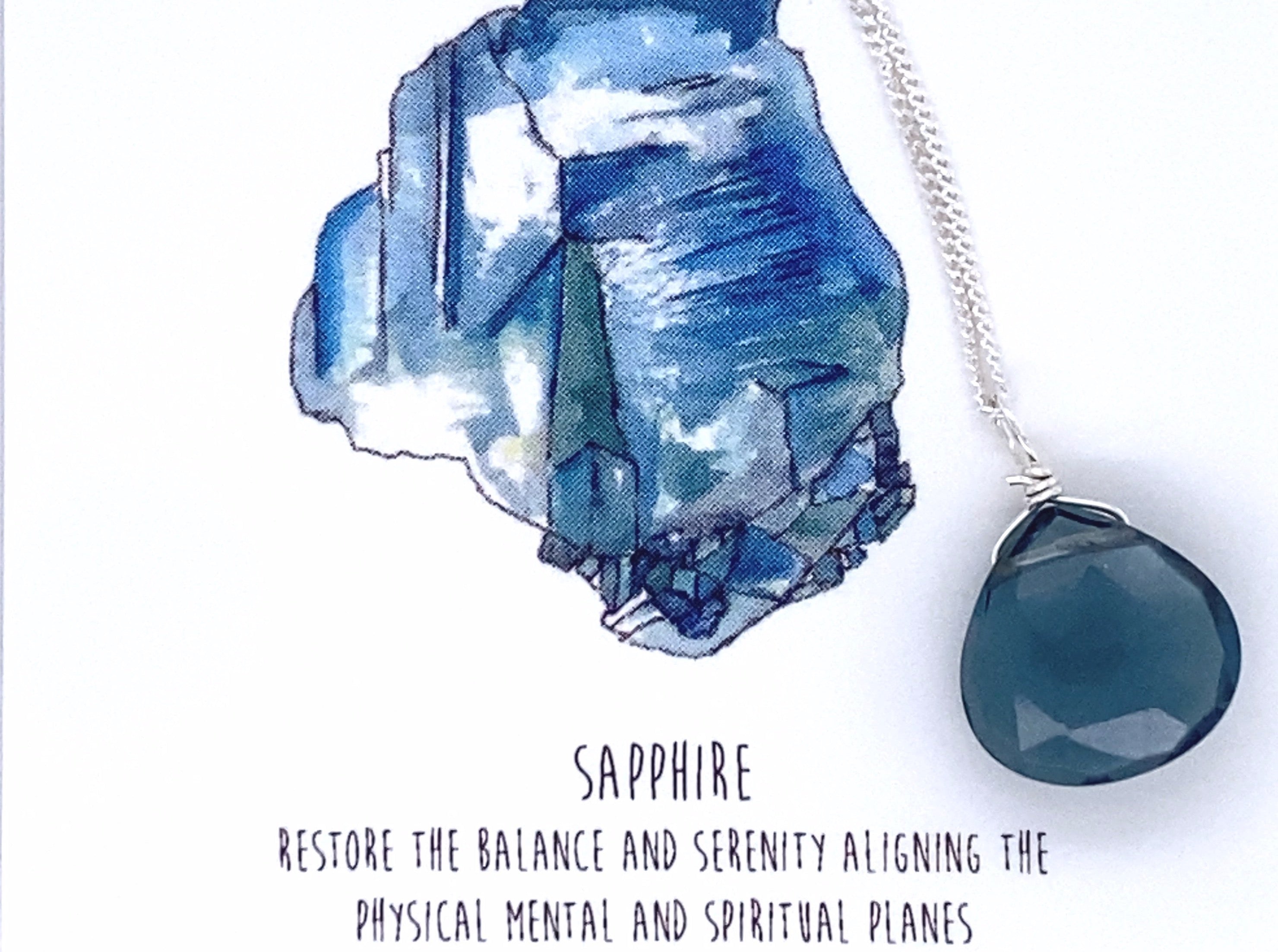 Bohemian Birthstone - September - Sapphire Necklace