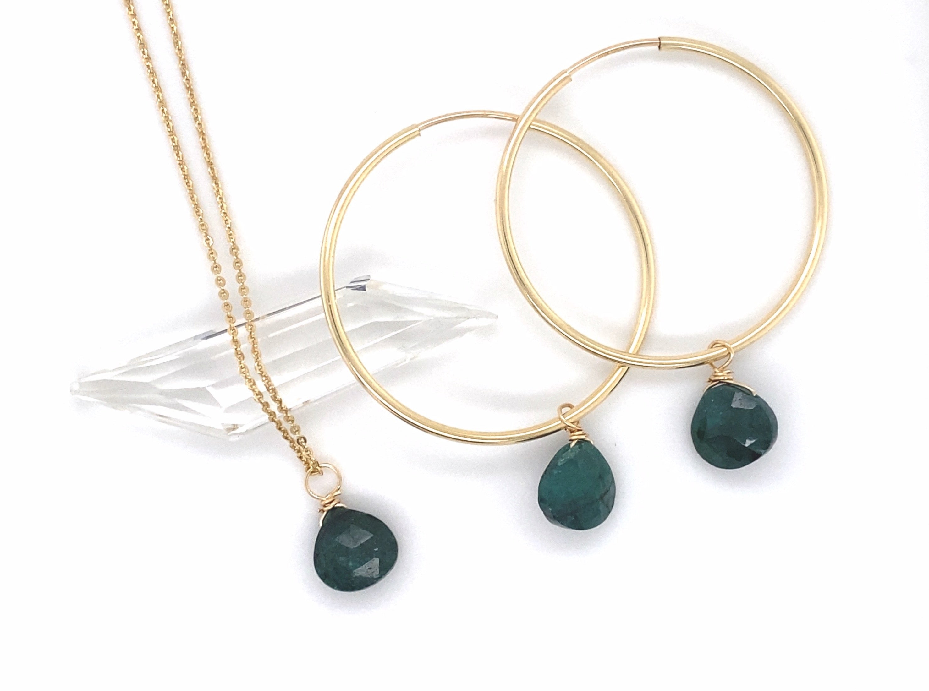 Bohemian Birthstone - May - Emerald Necklace