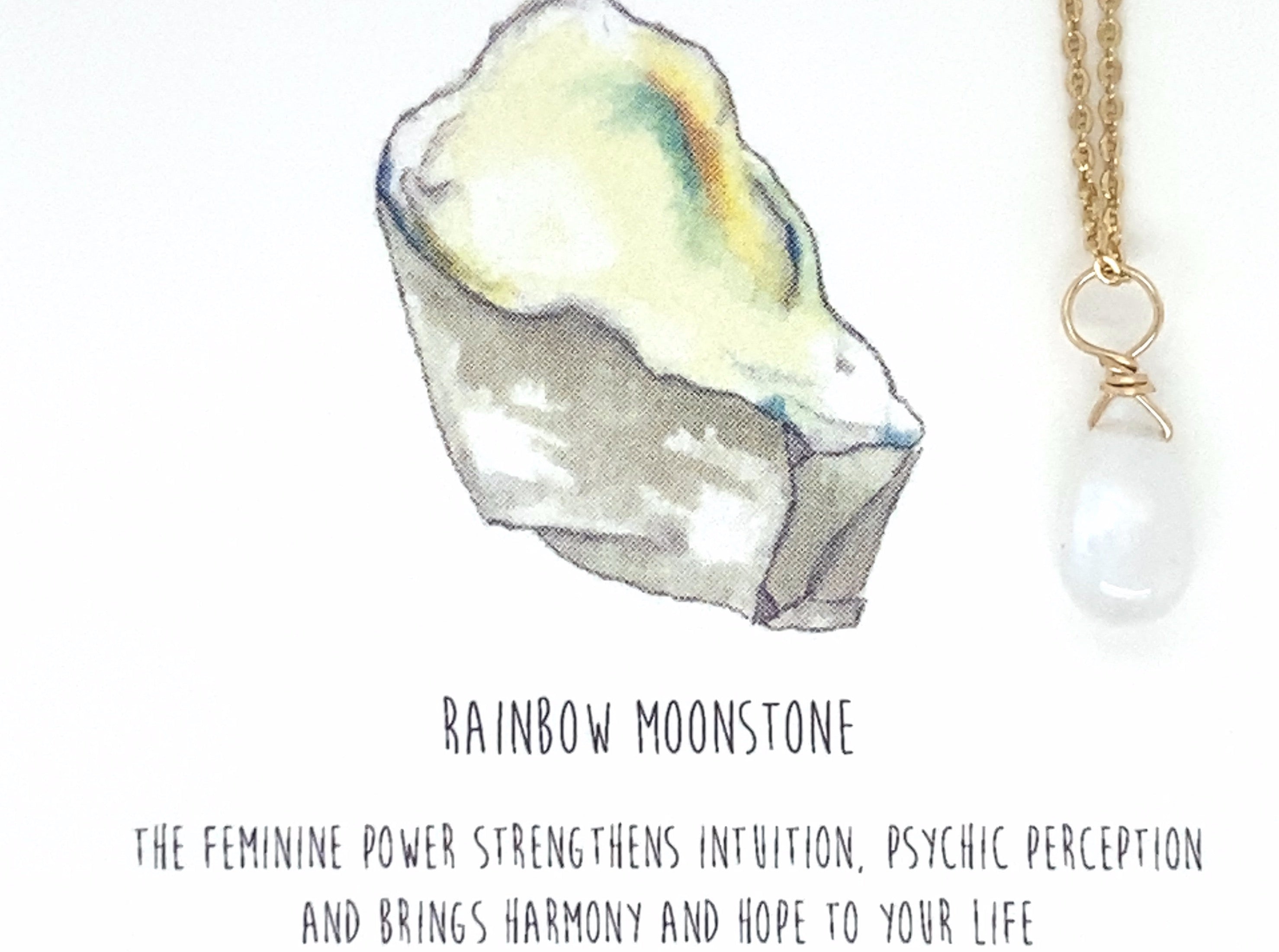 Bohemian Birthstone - June - Moonstone Necklace