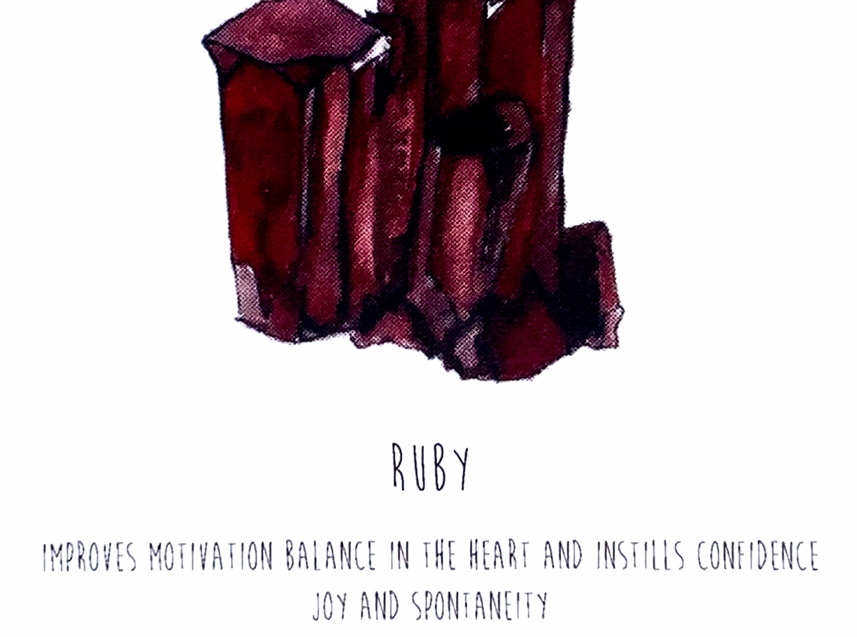 Bohemian Birthstone - July - Ruby Necklace