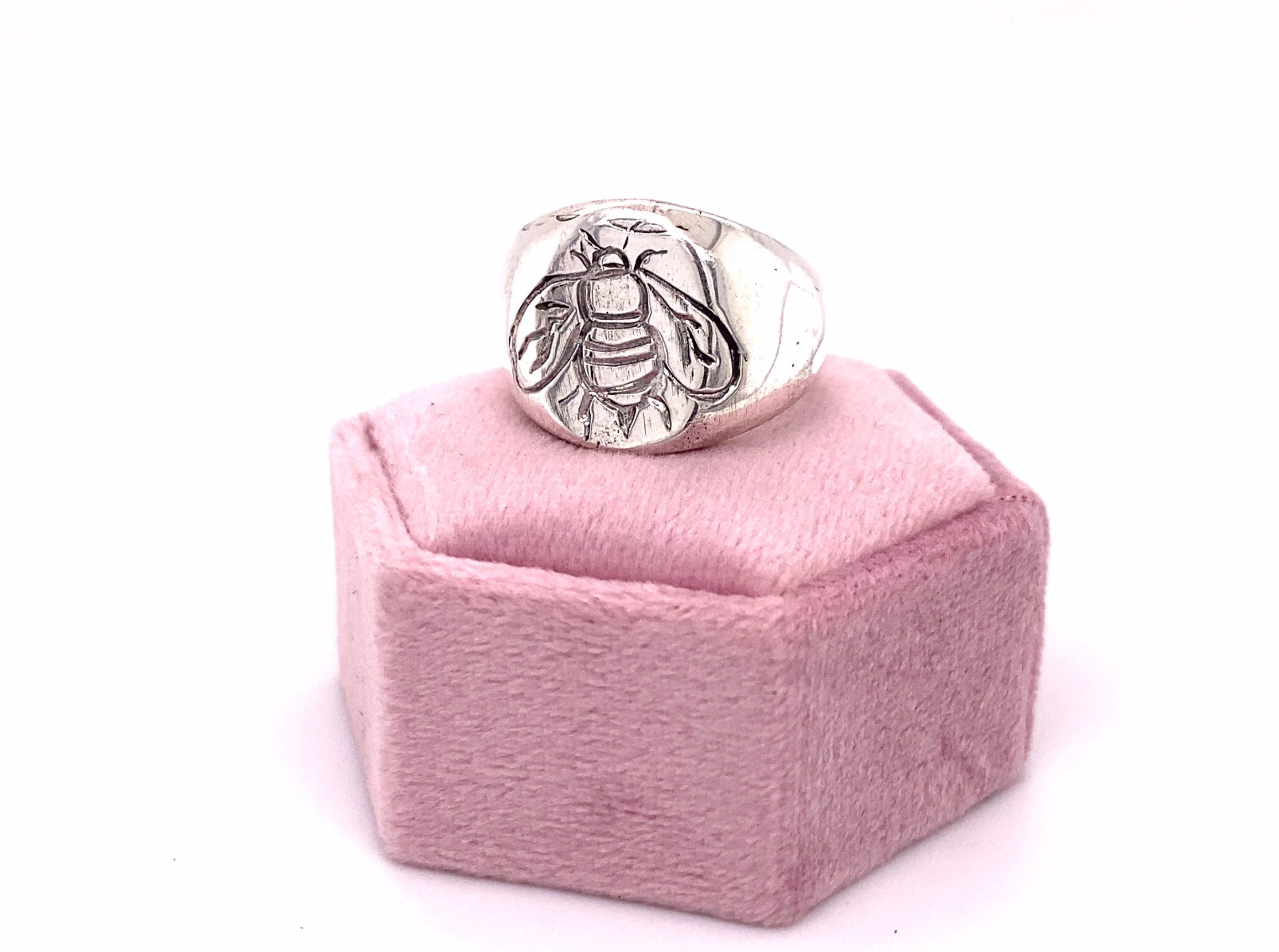 Silver Cast Bee Ring