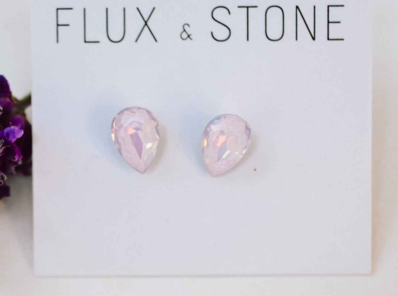 Gemstone Studs - Pink Opaline Swarovski