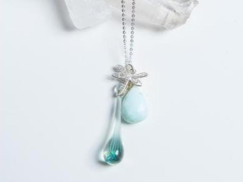 Raindrop Necklaces // Hand Blown Glass + Italian Silver
