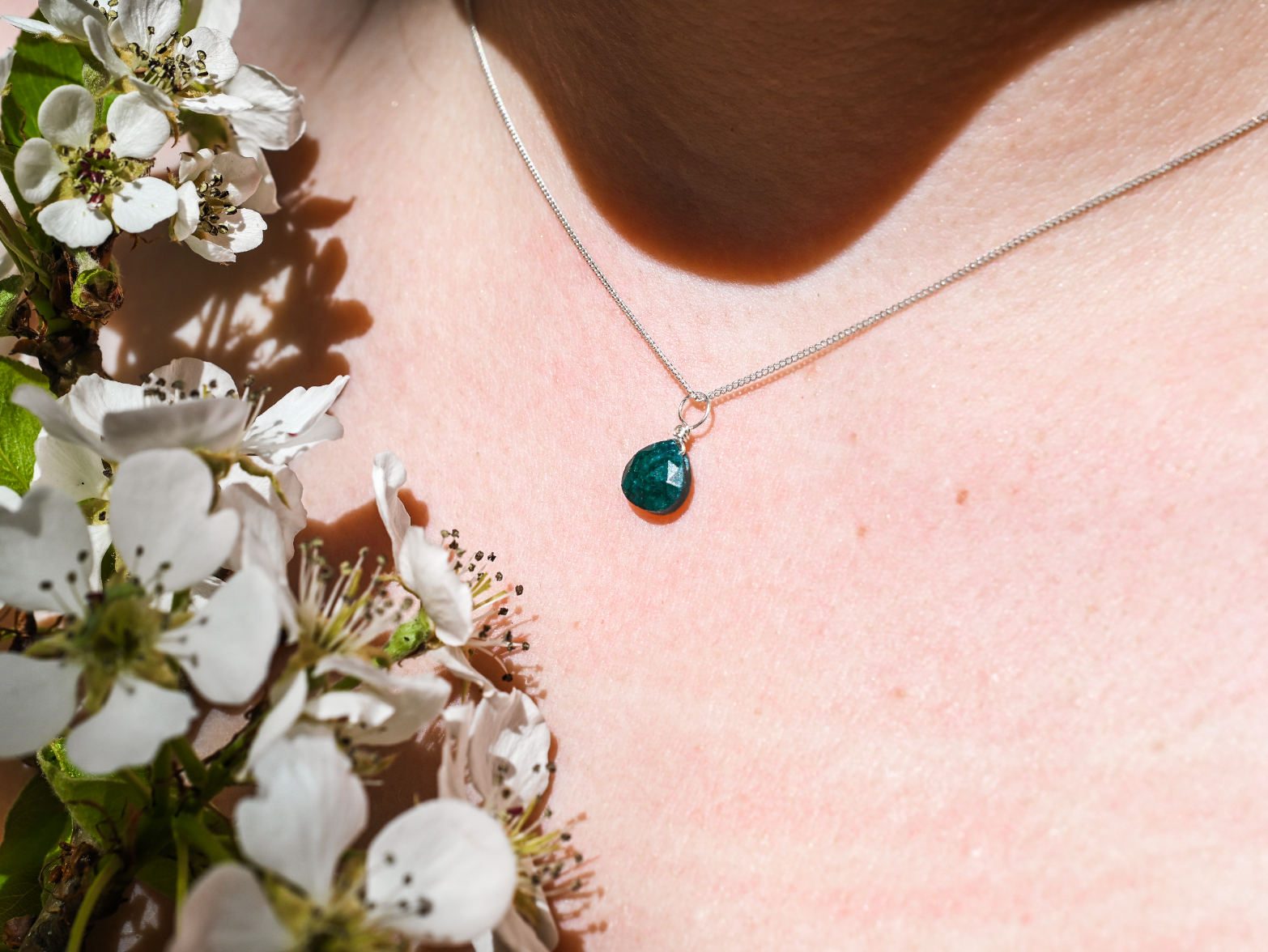 Bohemian Birthstone - May - Emerald Necklace