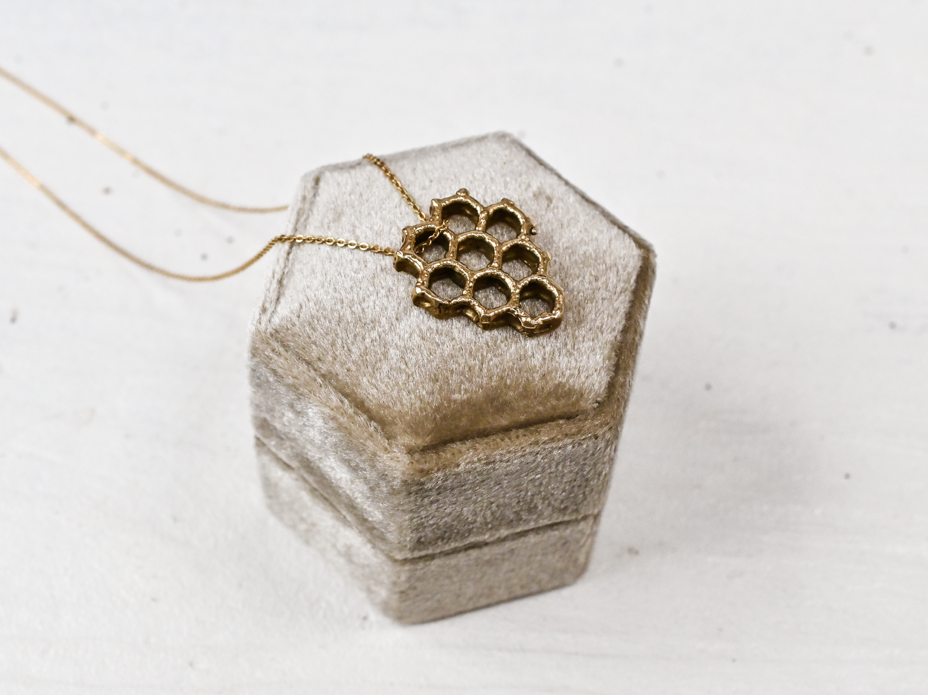 Cast Honeycomb Necklace