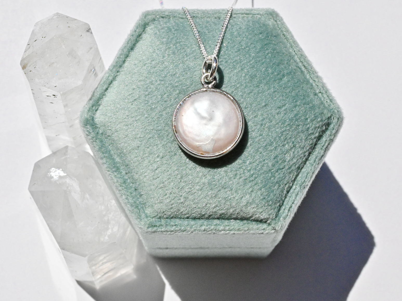 Fresh Water Pearl Pendant // Wrapped in Sterling Silver